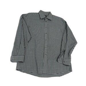 Jos. A. Bank Men's Medium "Traveler Collection" Green Gingham 100% Cotton Shirt